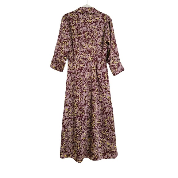 Cinq À Sept  Dayna Desert Rose Printed Twill Gathered Midi Dress Size 2 NWT - Picture 7 of 7